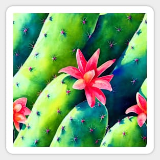 Watercolor cactus plant cactus pattern Sticker